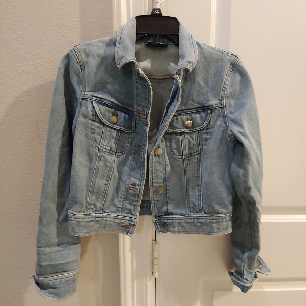 Polo Jeans co Ralph Lauren Womens Jean Jacket size Petite Small